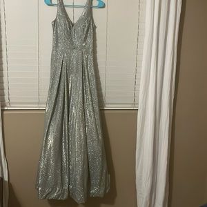 Prom dress. Beautiful blue sparkly dress.